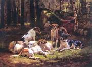 Carlo Saraceni Dogs Sweden oil painting artist